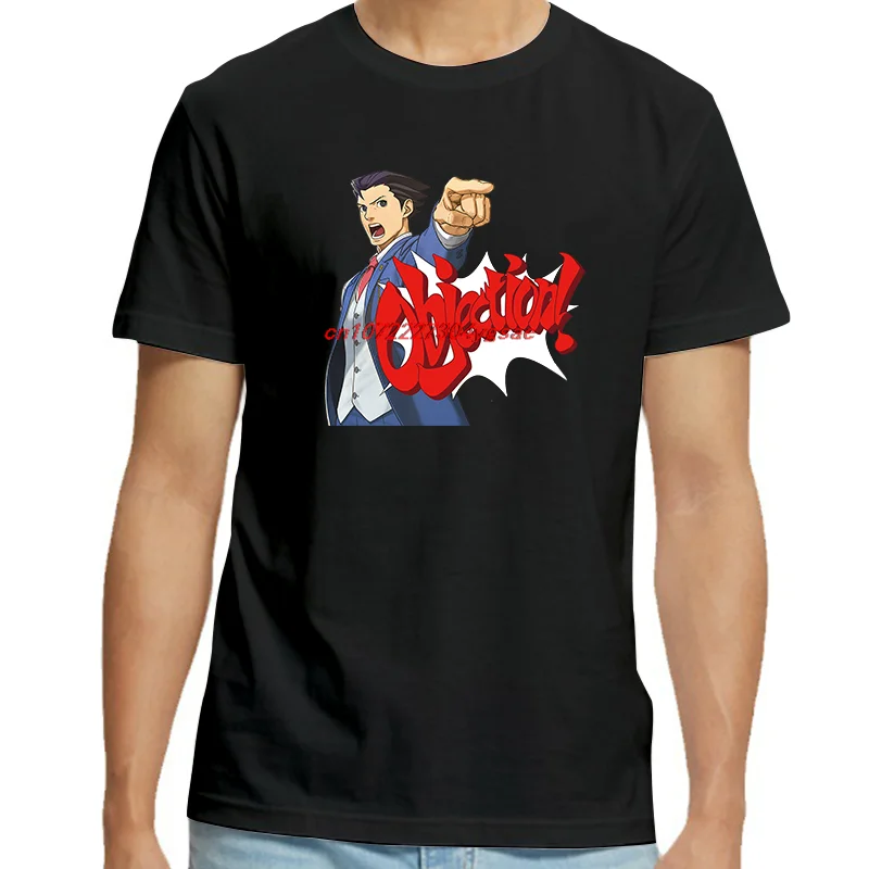 Ace avocat défense cours essai jeu vidéo objet chemises graphique t-shirt été à manches courtes t-shirt coton hommes T-Shirts