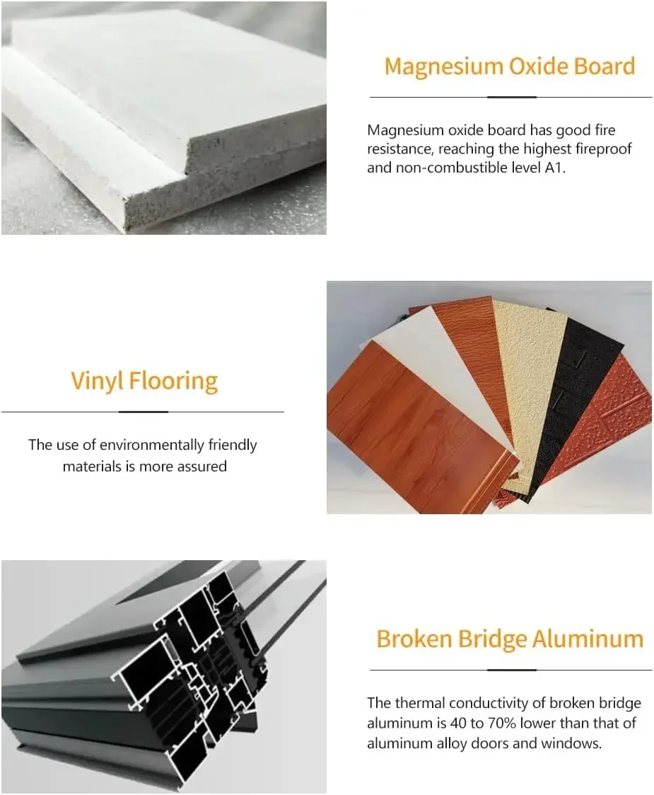 منزل صغير جاهز قابل للتوسيع - منزل حاوية محمول بطول 40 قدمًا مع 3 غرف نوم ومطبخ وحمام مثالي للمغامرات خارج الشبكة #5