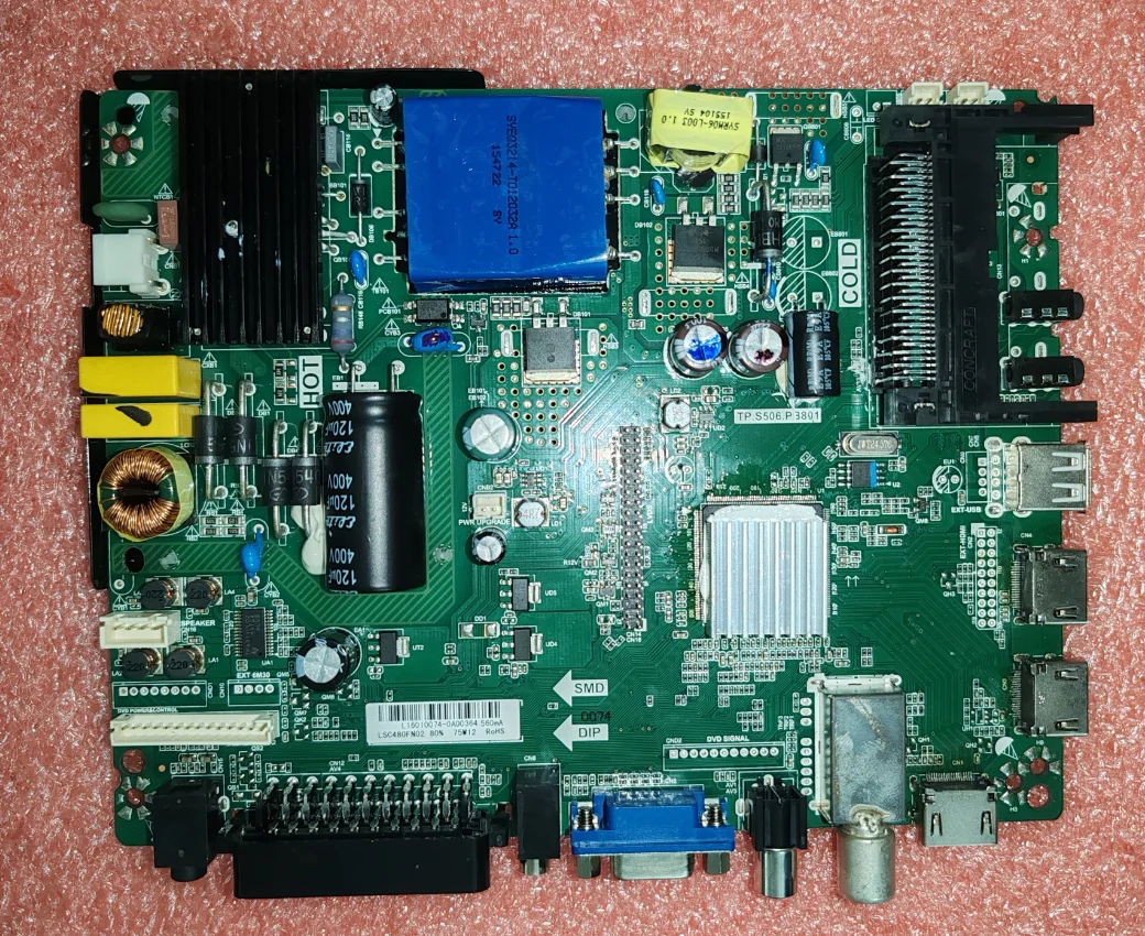 ¡Envío gratis! TP.S506.PB801 placa base de TV tres en uno para LS480FN02 75W 560ma 1920x1080 or75w 300ma LQ400D3HD1K
