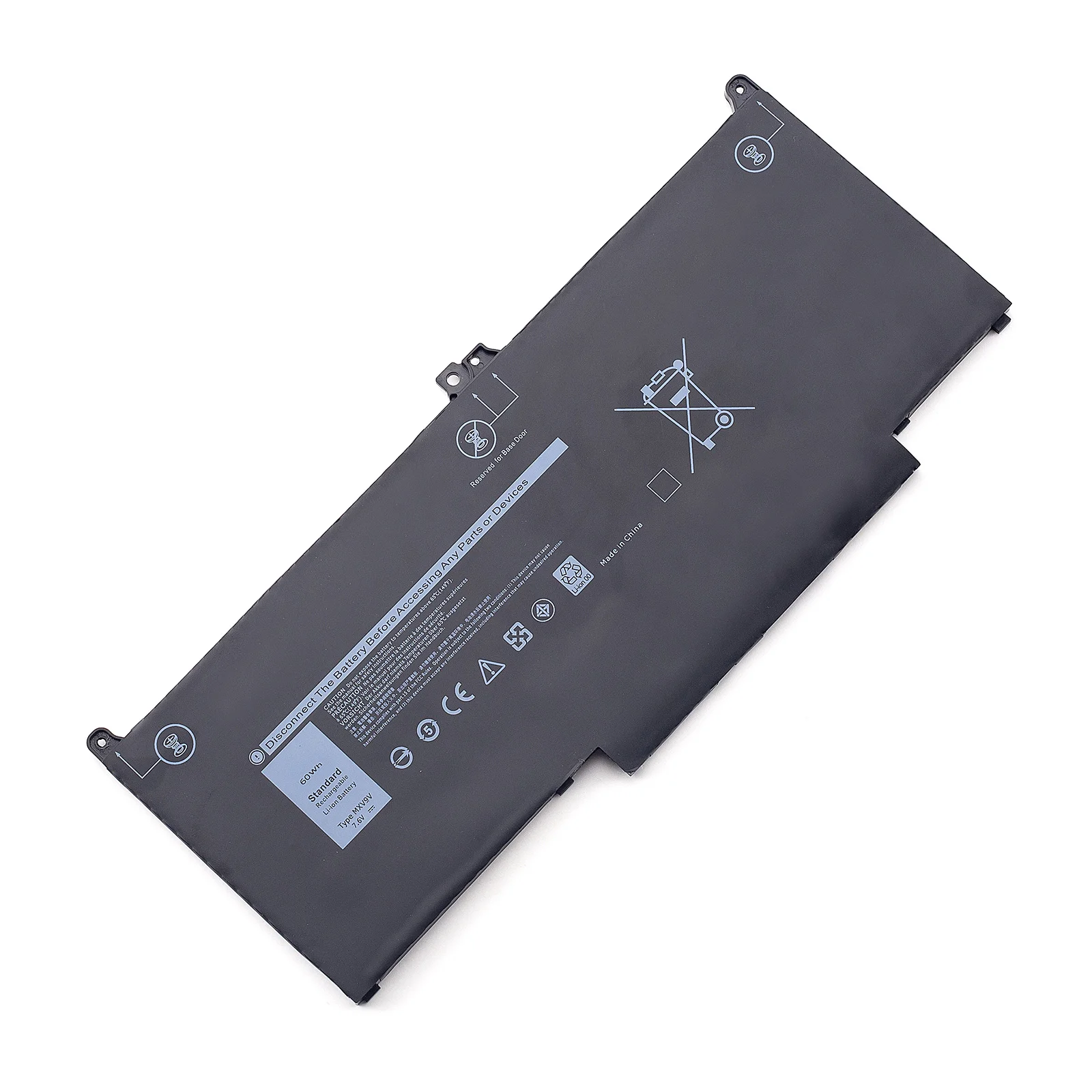 BVBH-Batterie d'ordinateur portable MXV9V, Dell Latitude 7300, 7400, 5300, 5310, DELL Latitude 5300, 5310, 2 en 1, 60Wh, 7500mAh