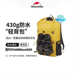 Naturehike-Mochila ligera de doble hombro, bolsa impermeable, mochila de senderismo portátil para exteriores, bolsa de camping