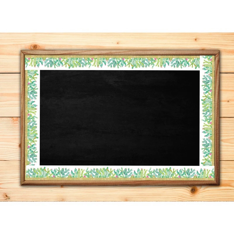 Carta del bordo del giornale del Cactus dell'acquerello, decorazioni della bacheca della disposizione del bordo di 65.6Ft per la scuola dell'aula dell'home Office