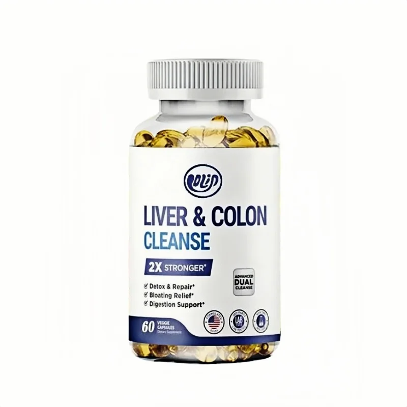 Limpieza del hígado, desintoxicación y reparación del cardo mariano del colon, fibra plantago asiática y senna 60 cápsulas vegetarianas
