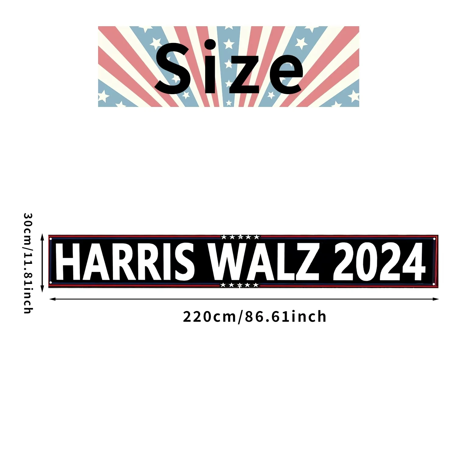 Harris Walz 2024 Kamala Harris Tim Walz Waltz For President VP Banner Yard Sign Flag Yard Sign Flag Gate Decor