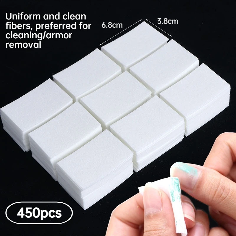 Multi purpose hard cleaning cotton pads for nail salons, 450pcs non shedding cotton nail removal pads, nail specific cotton pads