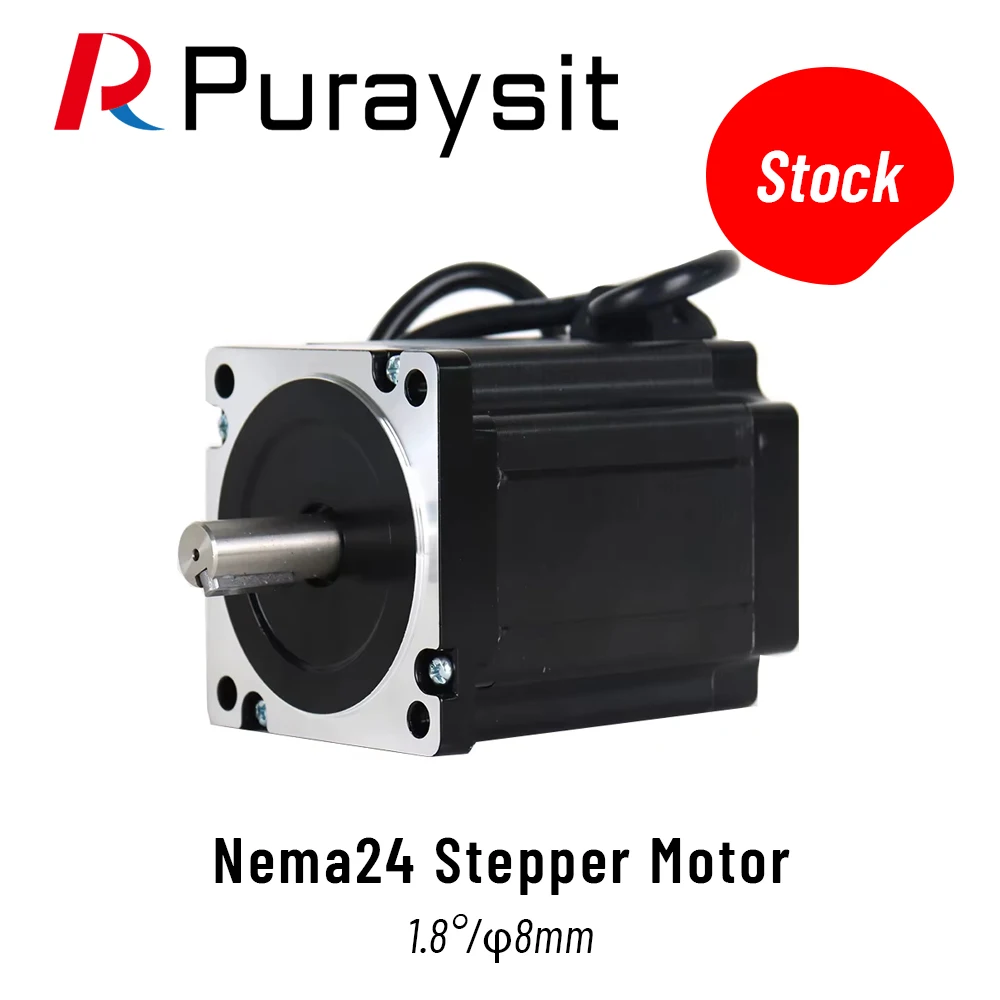 

Puraysit Nema24 60HS100-3504 2 phase 1.8° Hybrid Stepper Motor 3.2V 3.5A