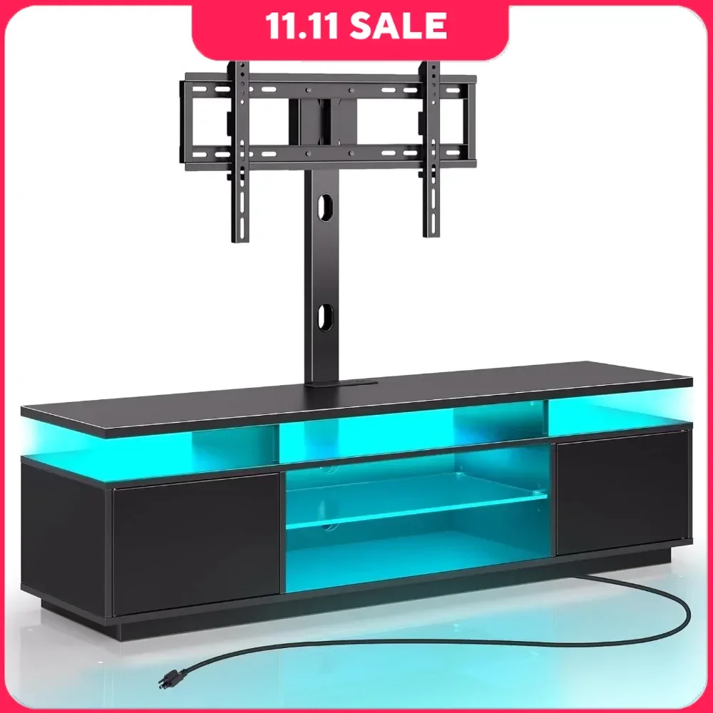 TV Stand with Mount Power Outlet 51.2