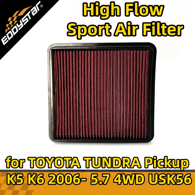 

Спортивный воздушный фильтр с высоким расходом для TOYOTA TUNDRA Pickup K5 K6 2006-5,7 4WD USK56, моющиеся гоночные впускные фильтры