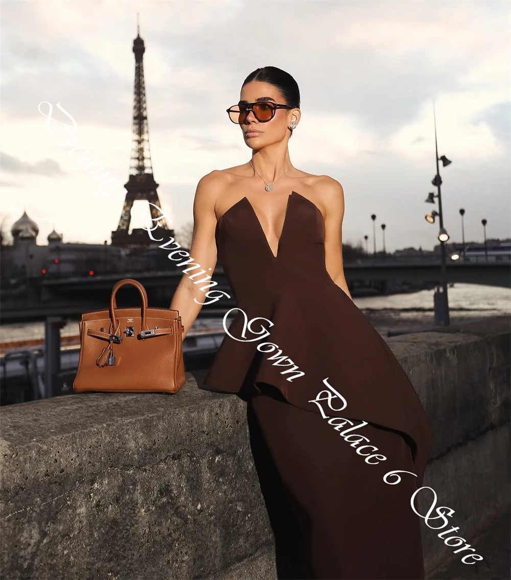 تخصيص  تخصيص رشيقة الخامس الرقبة حمالة مساء اللباس مزاجه Ruched مستقيم حزب اللباس الكلاسيكية الساتان الظهر الشق Pr #4