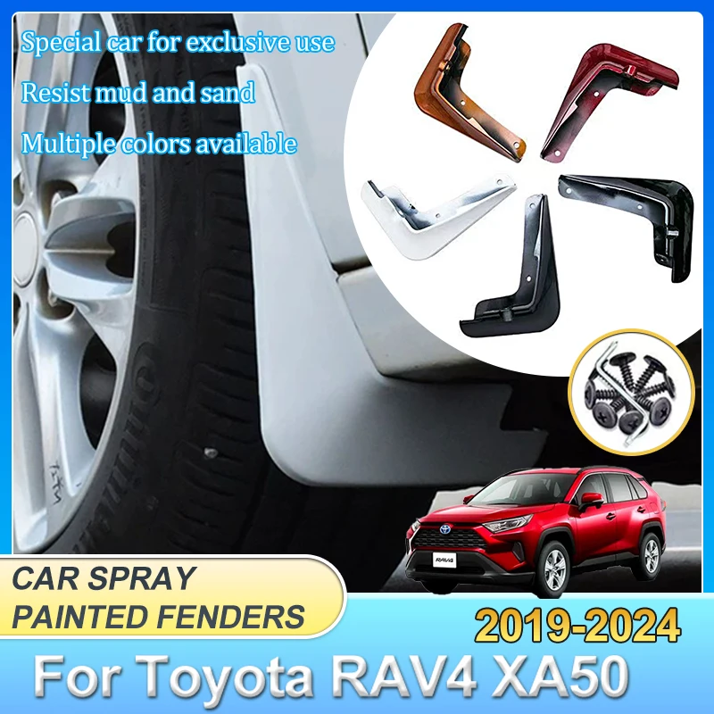 

For Toyota RAV4 XA50 2019~2025 Car Front Rear Fender Mud Flaps Splash Guard Mudguards Baking Paint Protector Auto Accessories