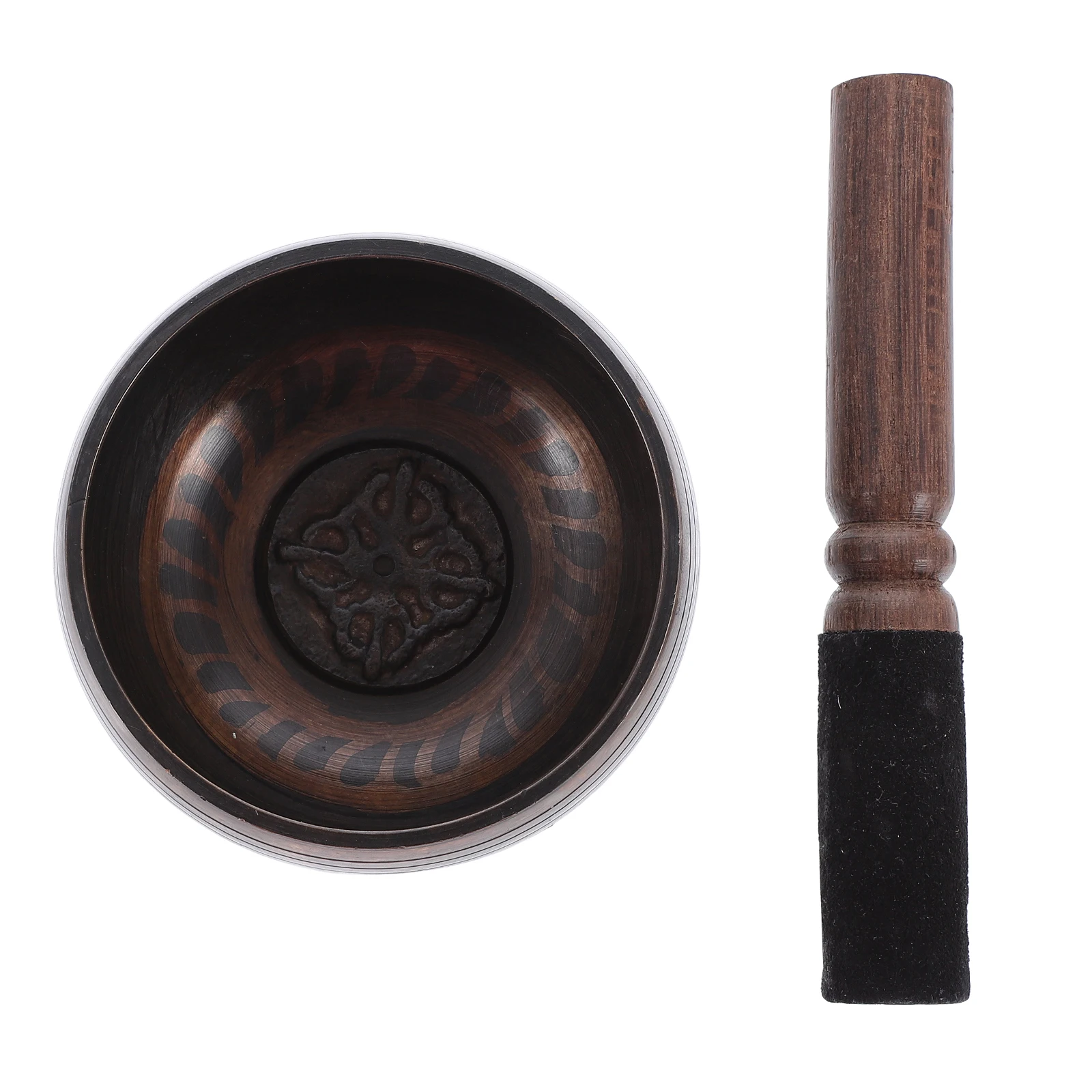 

1 Set Tibetan Singing High-Quality Healing Sound Set Copper Meditation Bowl Desktop Decoration For Yoga Meditation Bowl