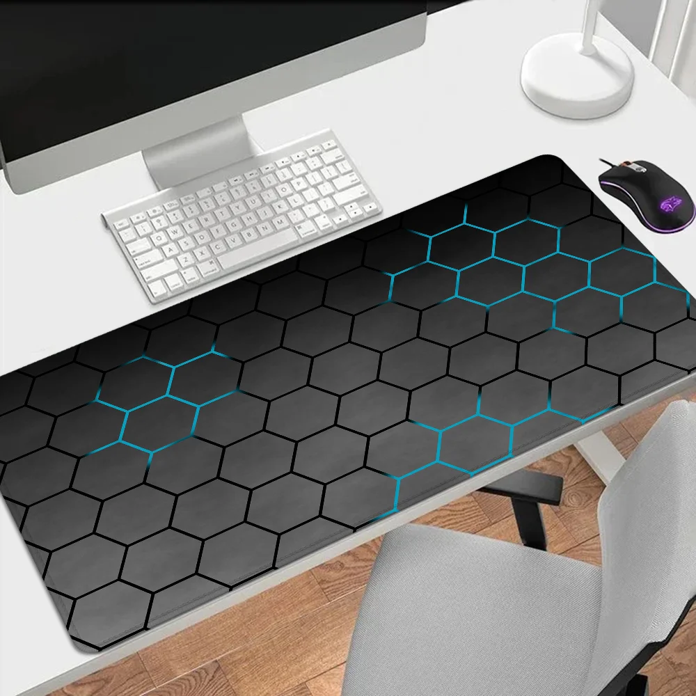 Xxl Mouse Pad Gaming Honeycomb Computer Table Mousepad Gamer Keyboard Desk Accessories Pc Cabinet Mat Large 900x400 Carpet Speed