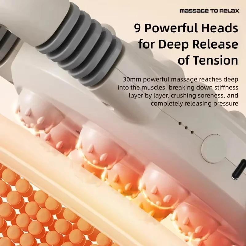 9-Head Massager Deep Muscle Relaxation Large Area Coverage 3-Speed Adjustable Long Battery Life for Efficient Body Fatigue Relie view 2