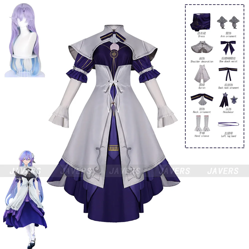 

Game Wuthering Waves Cantarella Cosplay Costume Wig Battle Dress Uniform Woman Cute Christmas Carnival Role Play Party Suit