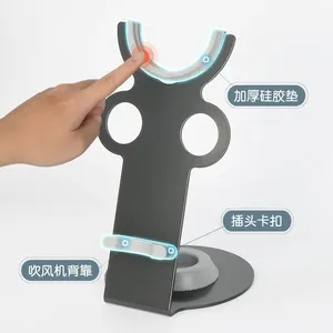 Haartrockner Rack oberer Tisch Dyson Kleiderbügel vertikales Metallregal auf dem Bohrhaar Haare Haare 12 Hauptverkäufe Haartrockner Dyson - №8