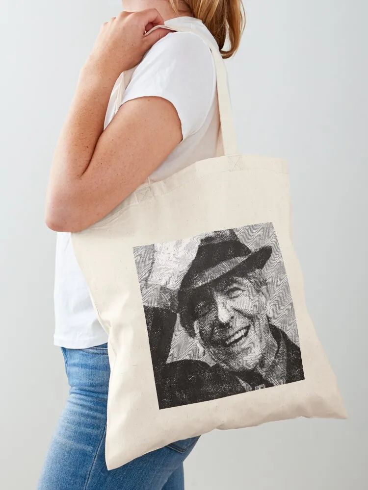 

Leonard Cohen Var3 High Quality original digital drawing by Aryan Shahabian Tote Bag Gift bag Women's bag