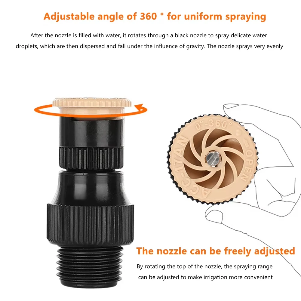 5-15pcs Household Sprinkler Automatic Irrigation Equipment Watering Sprinkler 360 Degree Rotation Corrosion Resistant For Garden
