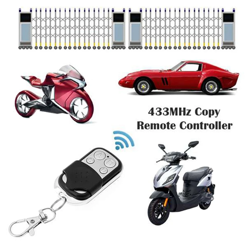 433Mhz 4 Buttons Remote Control 4CH Car Key Garage Door Opener Remote Control Electronic Gate Control Duplicator