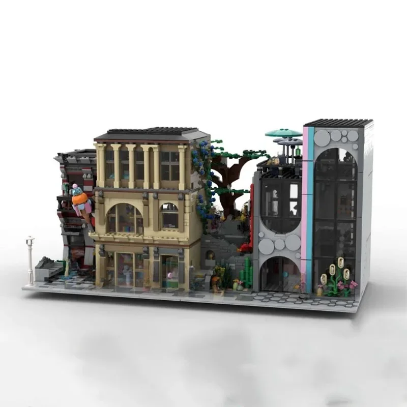 

НОВЫЙ 3981 шт. MOC музей итальянского наследия модульное здание вид на улицу игрушки подарки DIY креативные строительные блоки украшения