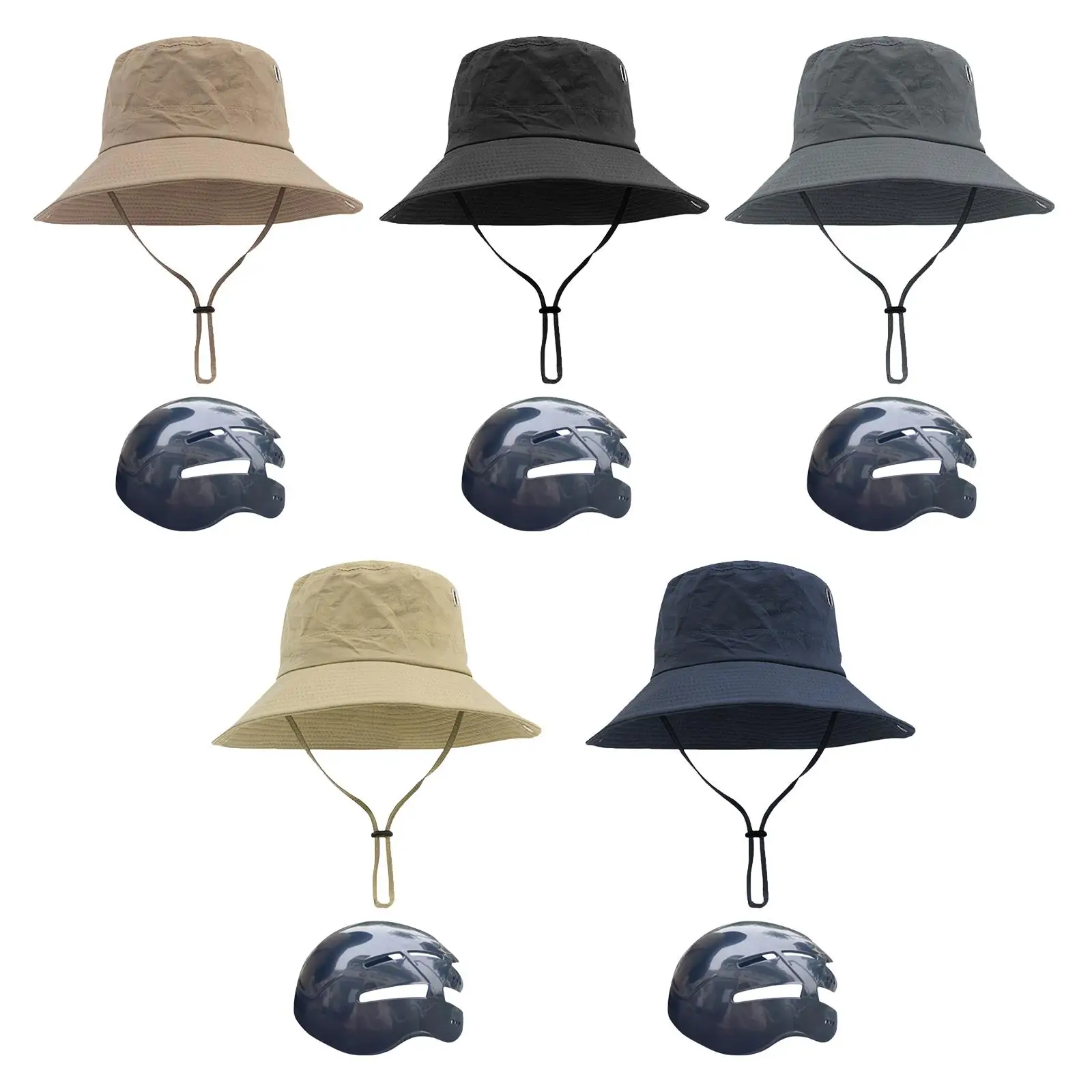 

Bucket Hat with Strings Foldable Wide Brim for Sun Protection Packable Sun Hat with Strap for Getaway Beach Fishing Outdoor