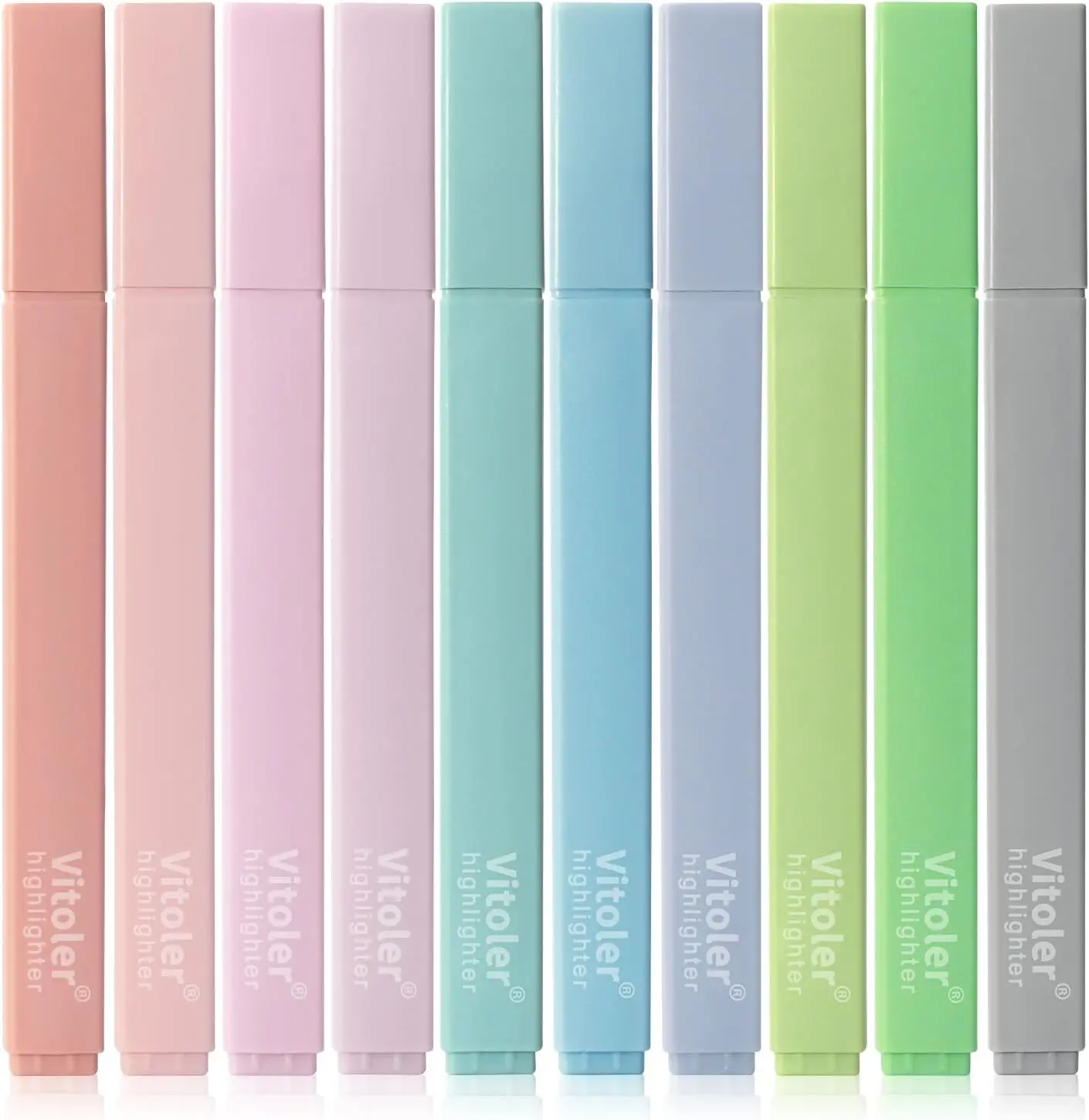 

Набор из 10 мягких текстовыделителей для Библии, цвета озер, пастельные, без размазывания, для школы и офиса