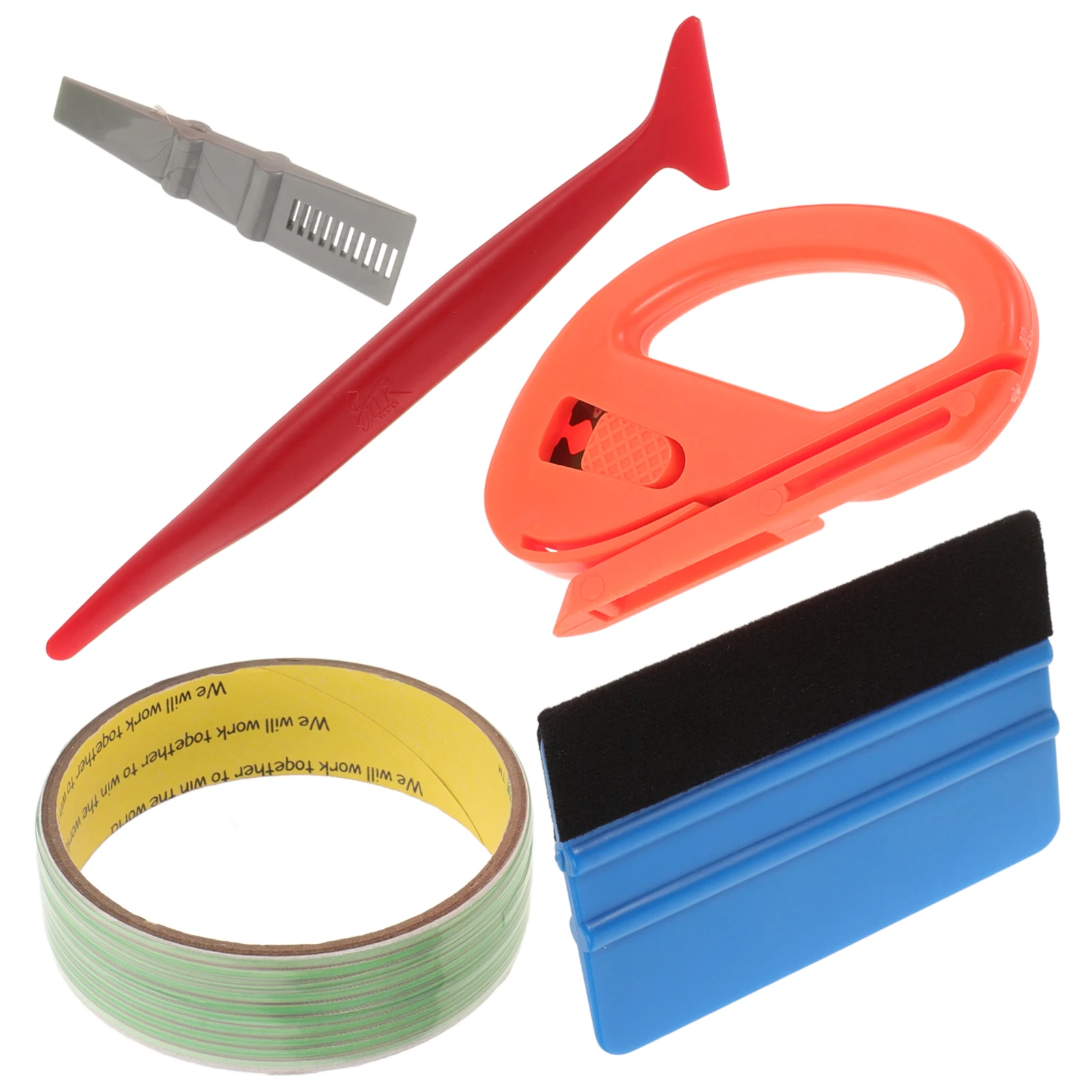 

5M Non Sticky Tape Car Vinyl Wrap Tools Kit Window Tint Squeegee Scraper Film Installation Plastic Surface