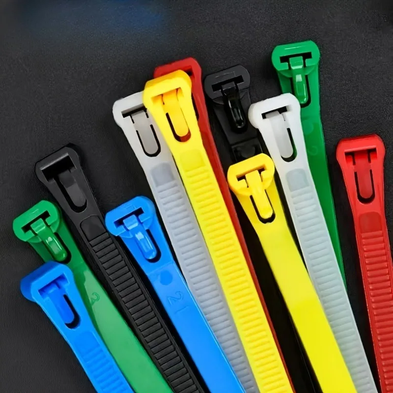 100pcs Self-Locking Plastic Nylon Zip Ties,Securely Fastening Suitable for Home,Office,and Industrial Use,Cable Organizer.