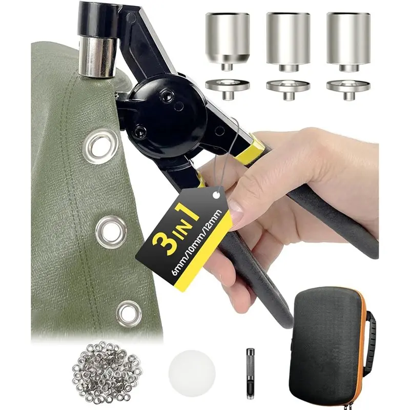 

Набор инструментов для установки люверсов (608 шт.): 1/2", 1/4", 3/8" — многофункциональный пробойник для тентов, кожи, брезента, палаток и винила