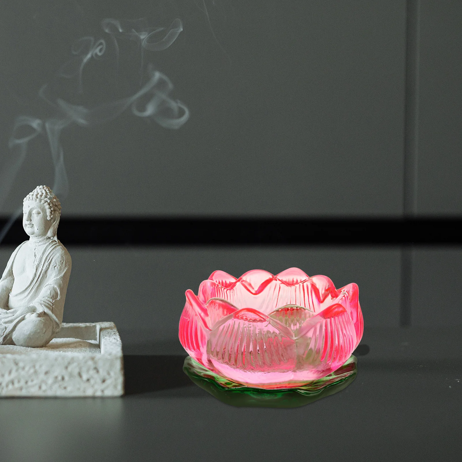 Lotus-Wasser-Öllampenhalter Dekorativer Ständer Tischdekoration Elegante Lotusform Wohnkultur Teelichthalter