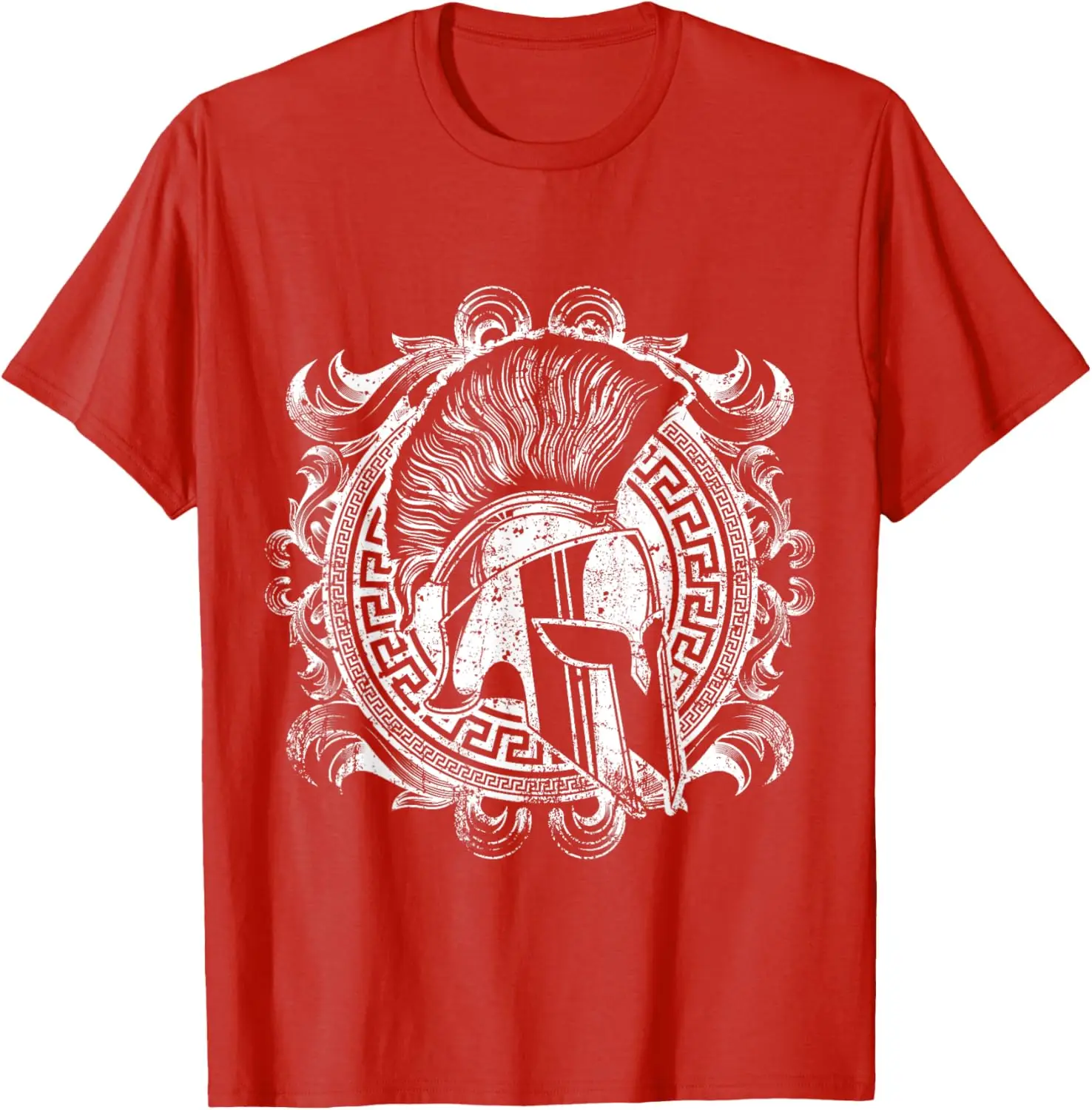Gladiator Spartan Helmet Greek Warrior Sparta Symbol Gym T-Shirt 100% Cotton O-Neck Short Sleeve Summer Casual Mens T-shirt view 3