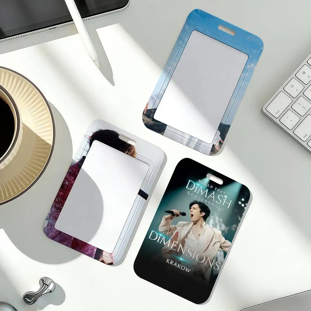 Singer D-Dimash Qudaibergen Card Holder Corporate Business Work Badge Holders Uisex Credit Bus Daily Commute ID Case