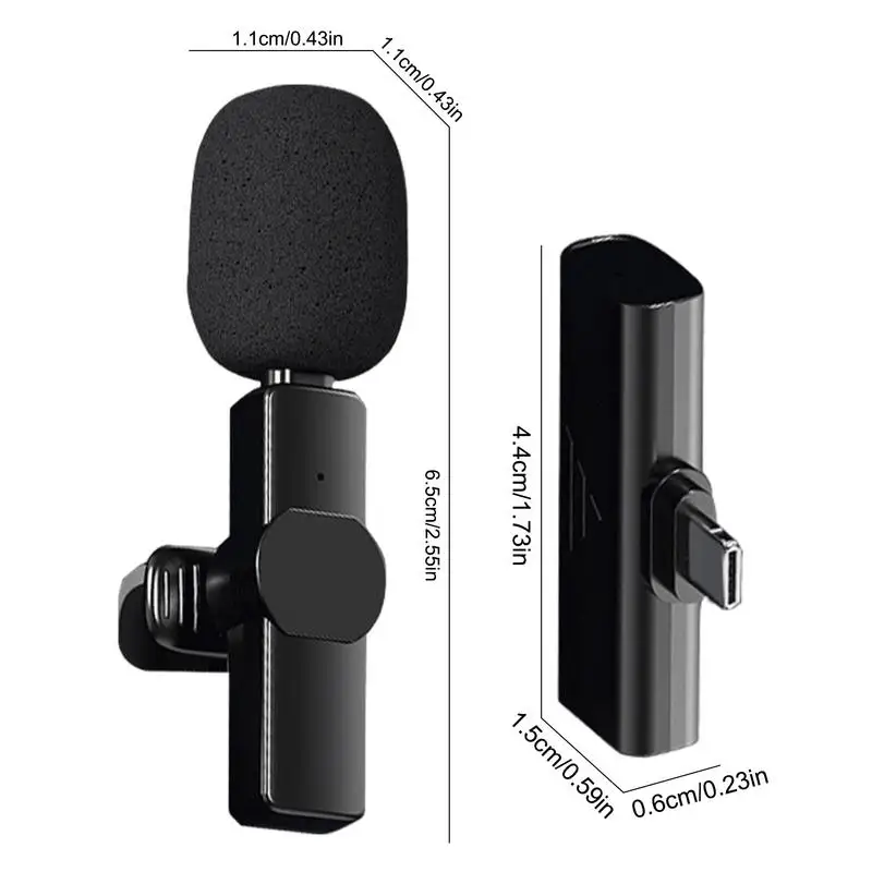ميكروفونات Lavalier اللاسلكية الصغيرة للحد من الضوضاء، ميكروفون صغير، ميكروفون صغير، ميكروفون بدون خياطة للحد من الضوضاء