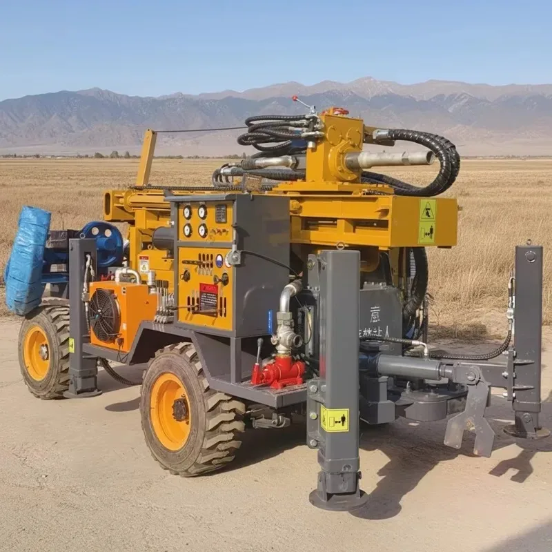 

rawler Type Pneumatic Rock Drilling Machinery Water Well Borehole Rig For Geological prospecting And Underground Rock Layer