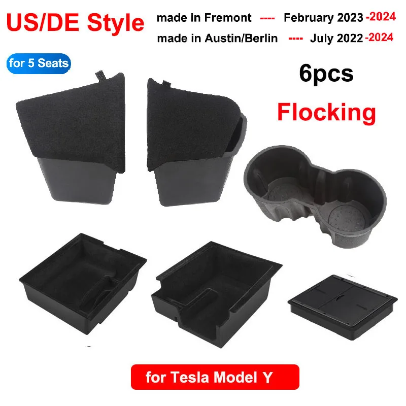 Middenconsole Organizer voor Tesla Model Y 2023 2024 Kofferbak Zijopbergdoos Bakken Massaal Armsteun Verborgen Cup Lade Console