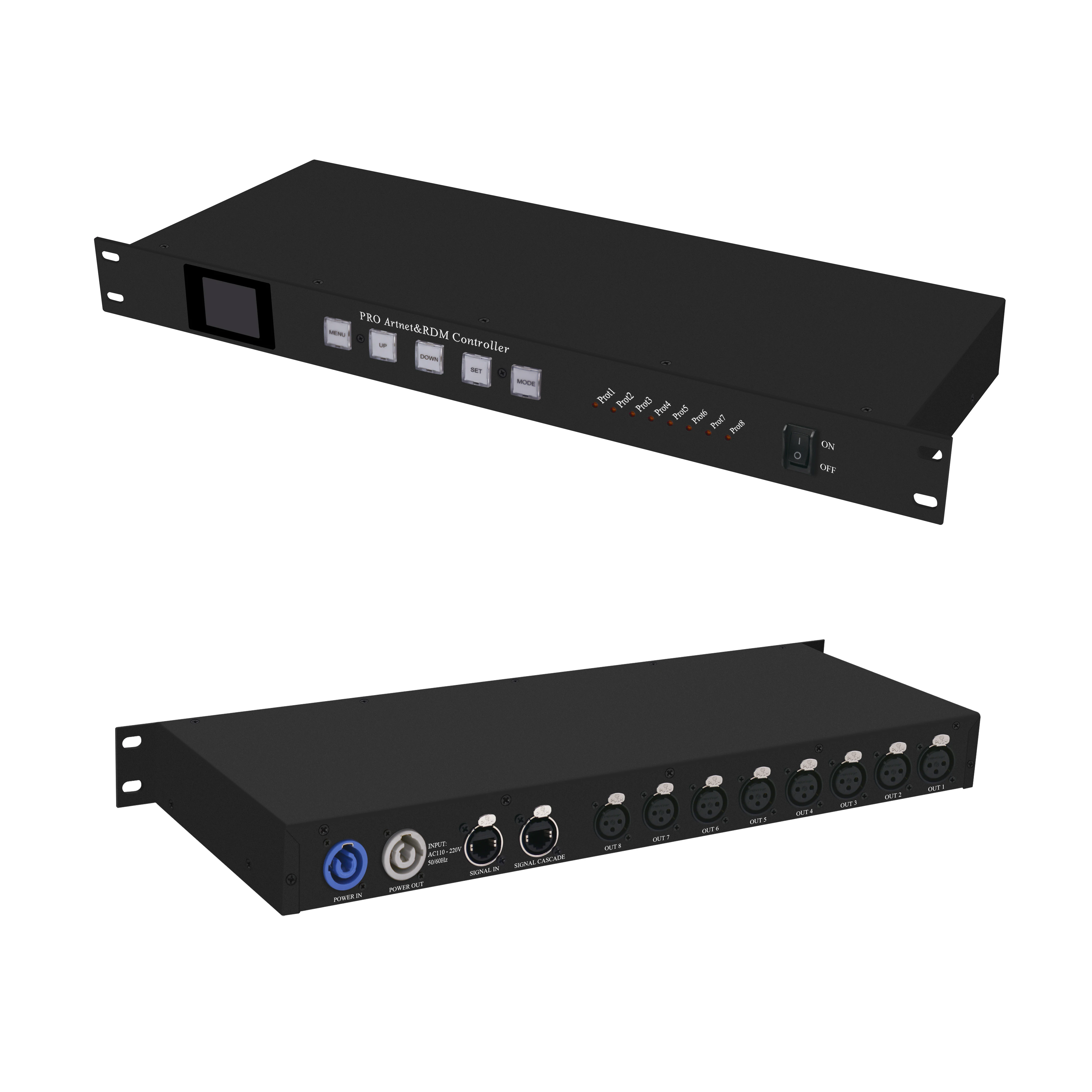 

Artnet-DMX expander controller 8ports Artnet to DMX Pixel led controller; for stage WS2811 WS2812B SK6812 pixel led light