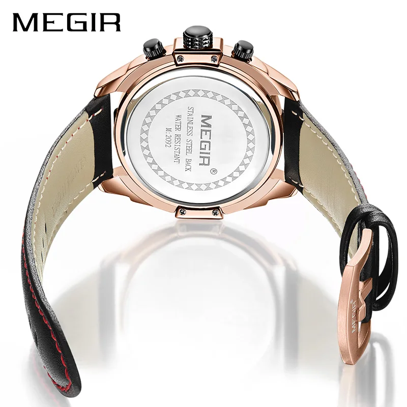 Megir Watch For Men часы мужские наручные Montre Homme Reloj De Hombre Con Envio Gratis Quartz Sports שעון יד גברים Chronograph