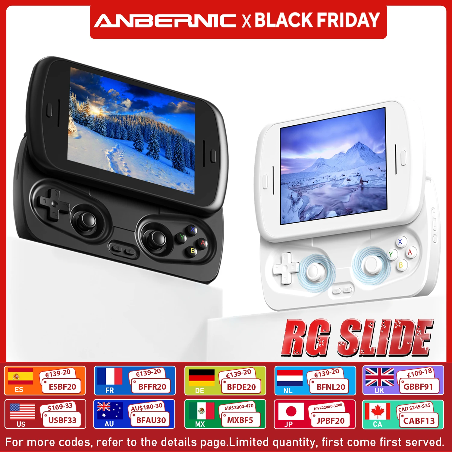 ANBERNIC RG Slide portable 4.7 pouces LTPS affichage dans le cellule 1280*960 écran Console de jeu rétro lecteur de jeu vidéo Android 13 5000mAh