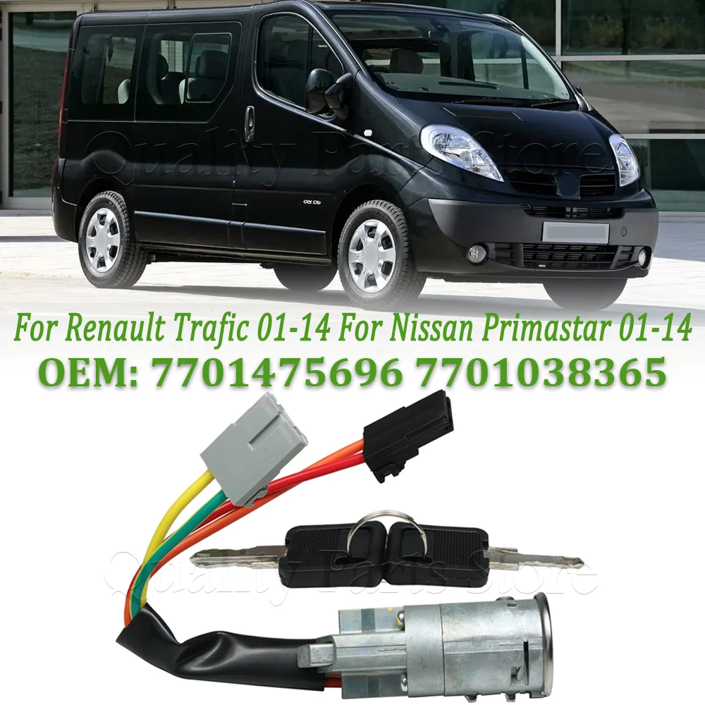 

7701038365 For Renault Trafic For Nissan Primastar 2001~2014 Ignition Steer Switch Barrel Lock 7701203147 7700765533 7701475696