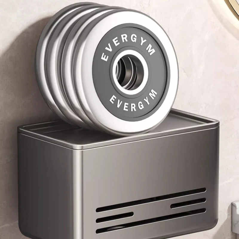 For Bathroom Living Room Suction Cup Toilet Paper Holder with Drawer, Wall Mounted Tissue & Towel Storage Box