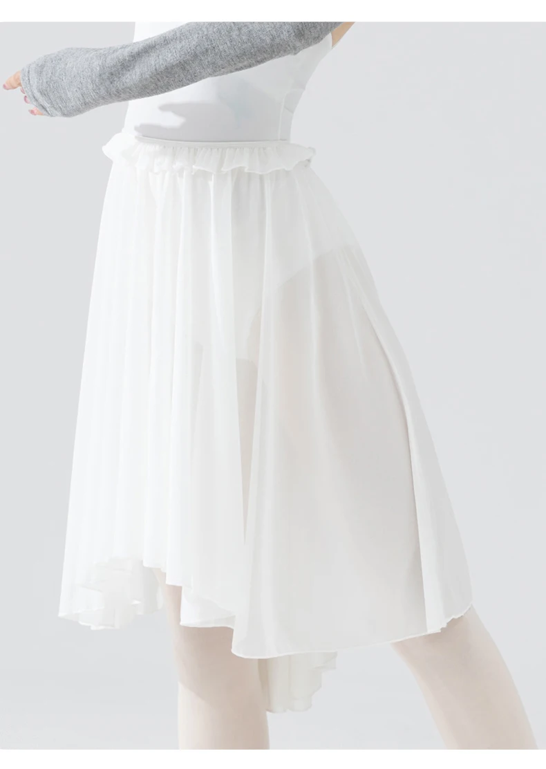 긴 발레 투투 화이트 발레리나 투투 여성 서정적 Tulle 발레 스커트 (속옷 포함)