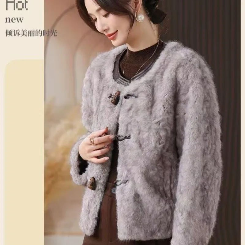 In the Winter New fur coat, women's fluffy fragrant style, fashion Fur Integrated Coat Versatile Short Outer Wear Light Luxury