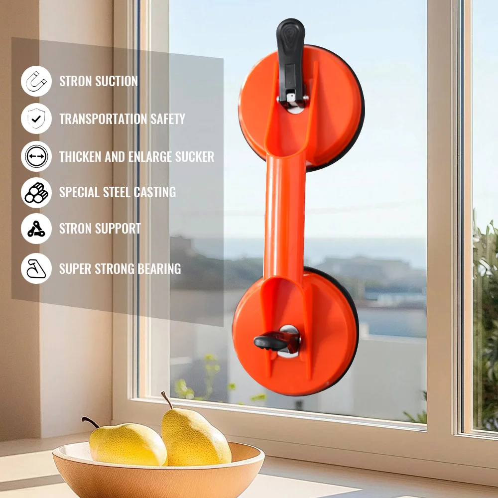 Nuevas ventosas de elevación de vidrio, soporte de mango ABS de vacío de alta resistencia para levantar baldosas, herramientas manuales de reparación de parabrisas de coche