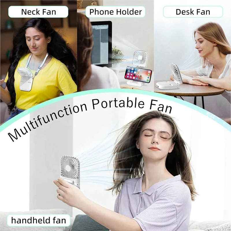 Handheld Cooling Fan,Mini Portable Powerful Folding Personal Fan Desk Desktop Fan Cooling For Travel Holiday Home Office