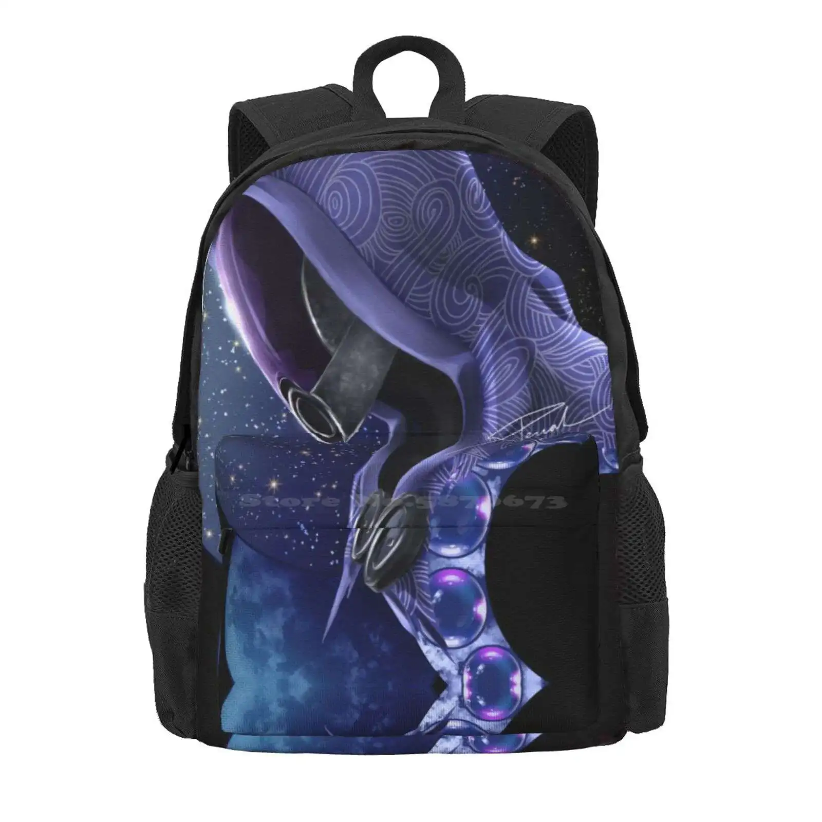 Mass Effect Tali Space Hot Sale Schoolbag Backpack Fashion Bags Mass Effect Mass Effect 2 Mass Effect 3 Talizorah Bioware Tali