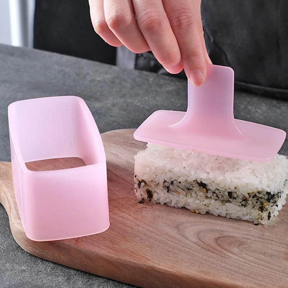 

Rice Ball Mold Multilayer Rectangular Sushi Maker Pink Home Diy Tool Kitchen Spoon Food Grade Plastic Safe Easy Use