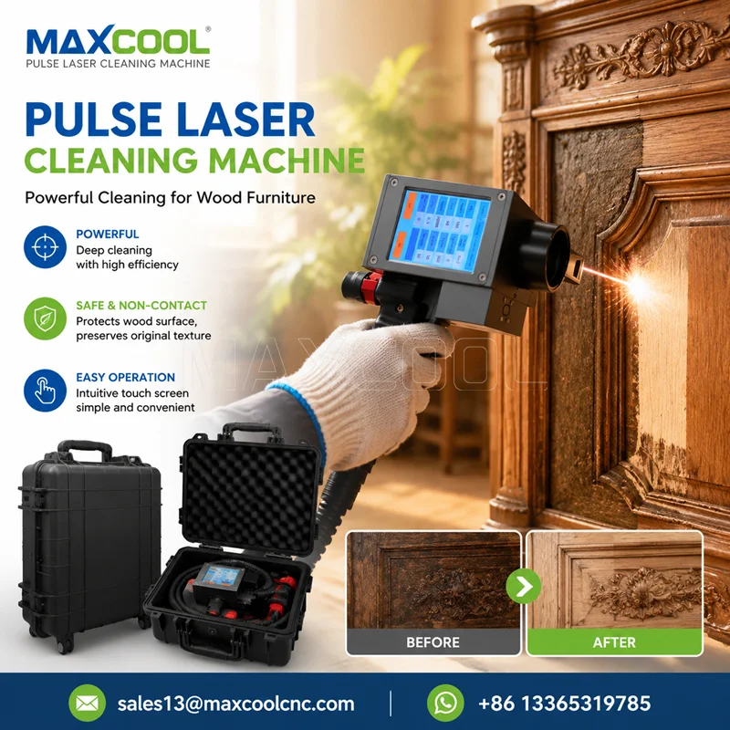 Mini Handheld Pulse Laser Cleaner 300w 500W Portable Laser Rust Remover Machine for Stainless Steel Aluminum Wood Stone Surface