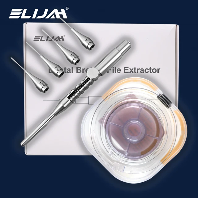 ELIJAH Dental Zestaw narzędzi stomatologicznych do usuwania złamanych pilników endodontycznych, do odbudowy endodontycznej, do stomatologii, do usuwania złamanych pilników endo