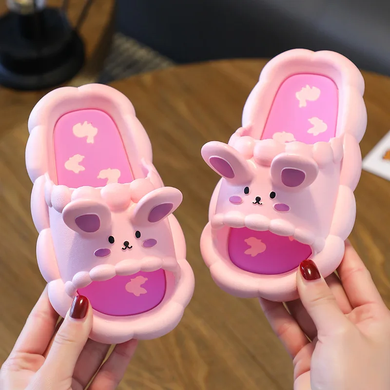 

Children's Slippers Summer Girl Cartoon Rabbit Home Indoor Non-Slip Soft Bottom Baby Slippers Boys and Girls Slippers