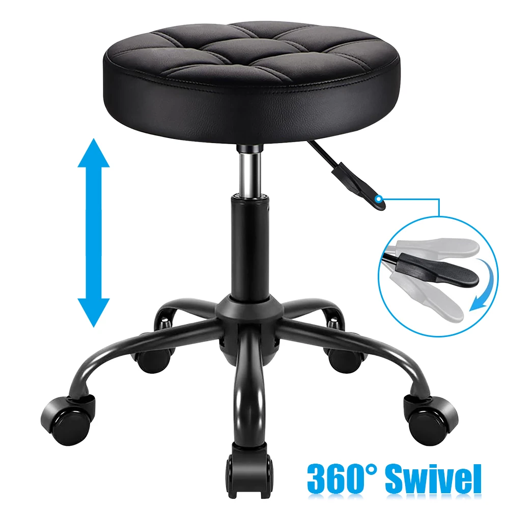 

Вращающийся стул, рабочие стулья для салона, современный простой табурет для красоты, кресло для салона с регулируемой высотой и колесиками 360° ° Вращающееся кресло для макияжа