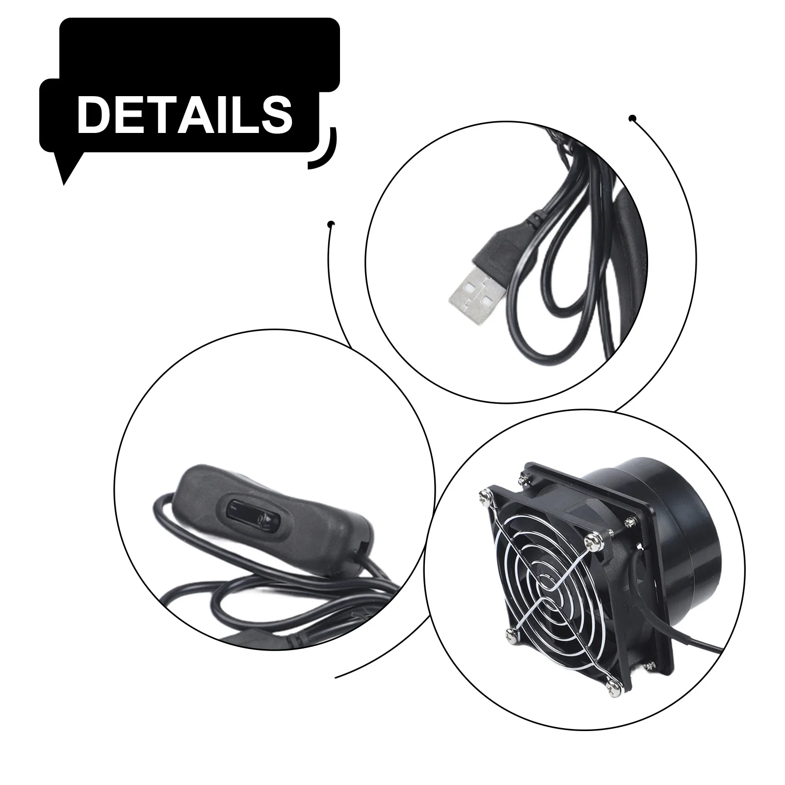 Air Circulation Fan ESD Fume Extractor Efficient Oil Bearings Sturdy And Practical USB Charging Home Improvement